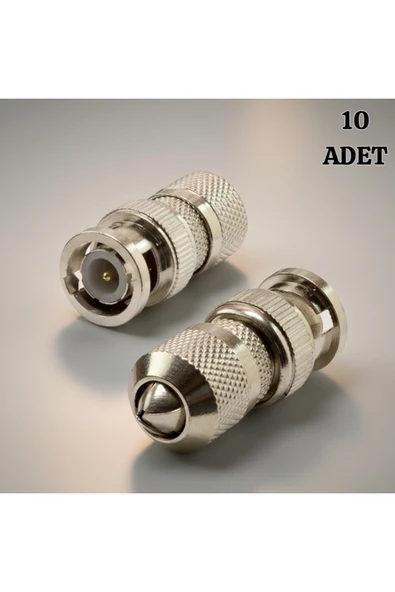 CCTV 10 Adet Gümüş Bnc Konnektör Vidalı Ahd Tvı Cvı Cvbs ürün görseli 1