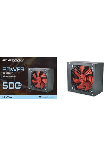 Midcom Platoon PL-9261 500W Gaming Pc Power Supply 12cm Geniş Fan Güç Kaynağı ürün görseli 1