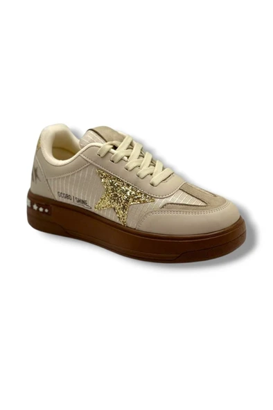 Mıa Marya 7020-26 Simli Yıldızlı Trend Fashion Kadın Sneaker ürün görseli 1