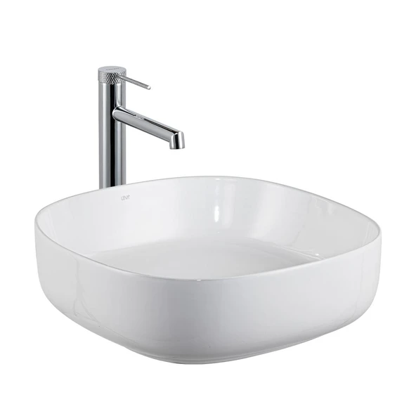 E-W1203 Tezgah Üstü Lavabo Parlak Beyaz ürün görseli 1