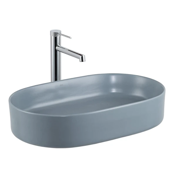 E-W1202MM Tezgah Üstü Lavabo Mat Mavi ürün görseli 1