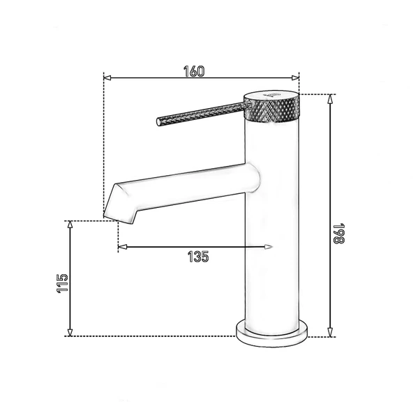 FJ-1015 Lavabo Bataryası Mat Siyah - Resim 2