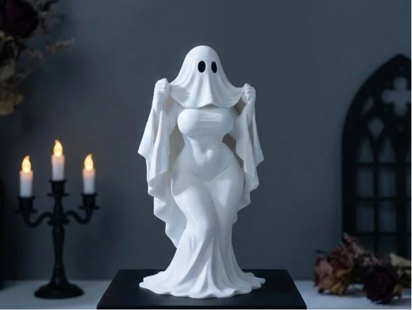 3D Baskı Hayalet Kadın Figürü – Gotik Dekoratif Biblo Fantastik Koleksiyon Objesi ürün görseli 1