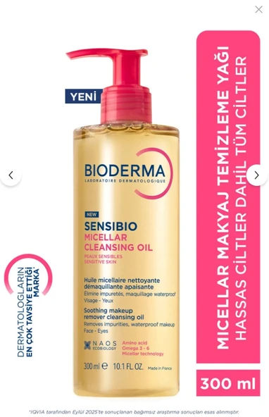 Bioderma Sensibio Micellar Cleansing Oil 300 ml ürün görseli 1