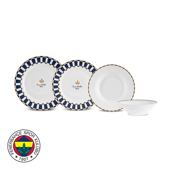 Karaca x Fenerbahçe Lisanslı Forever Bone 24 Parça 6 Kişilik Yemek Takımı ürün görseli 1
