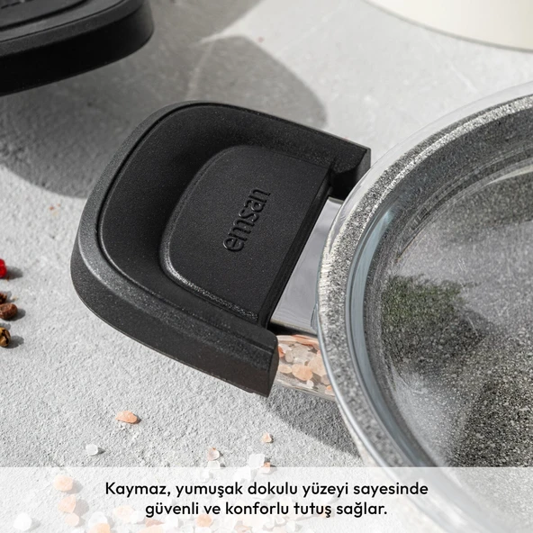Emsan Fortis Granit 6 Parça Sahan Seti - Gri - Resim 3