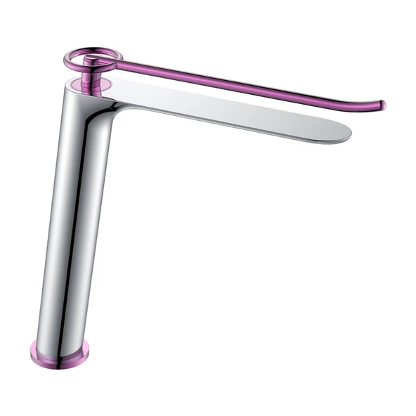 FA-5021P Krom & Mor Yüksek Lavabo Bataryası ürün görseli 1