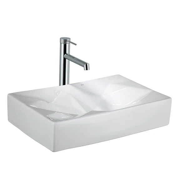 E-W2000 Tezgah Üstü Lavabo Parlak Beyaz ürün görseli 1