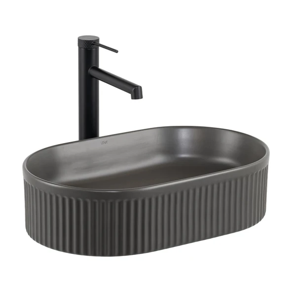 E-W1002MF Tezgah Üstü Mat Füme Lavabo ürün görseli 1