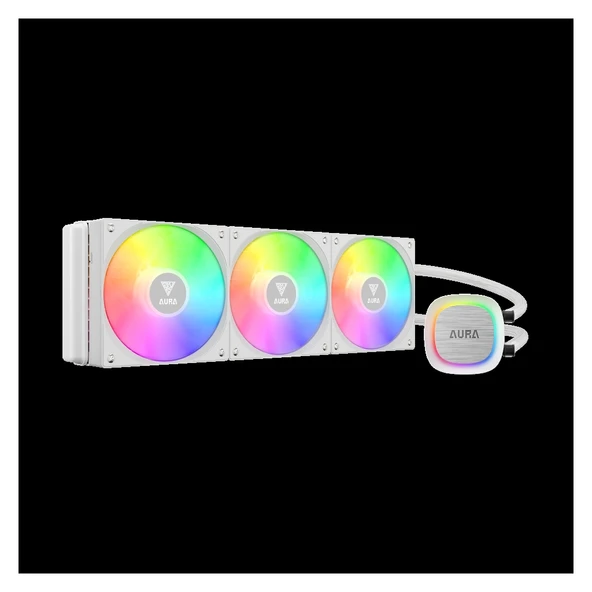 Nevamel® GAMDIAS AURA GL360 V2 WH White Edition 360mm  RGB 3 Fanlı CPU Sıvı Soğutma(1923) ürün görseli 1