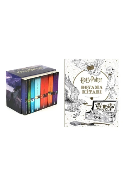 Harry Potter Serisi 7 Kitap Kutulu-büyük Boy Harry Potter Boyama Kitabı J.k. Rowling Seti ürün görseli 1