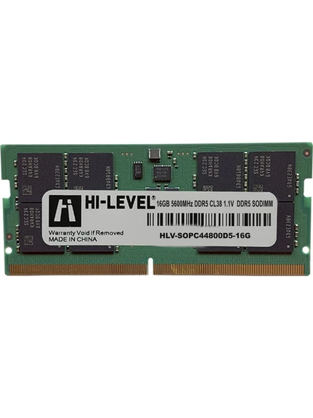 HI-LEVEL 16GB 5600MHz DDR5 CL46 1.1V SODIMM RAM HLV-SOPC44800D5/16G ürün görseli 1