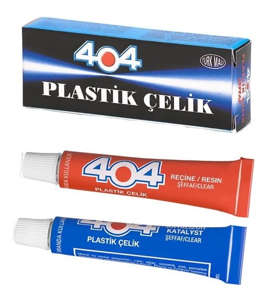 404 Plastik Çelik NO:1 Şeffaf Yapıştırıcı 16 Gram Çift Karışımlı ürün görseli 1