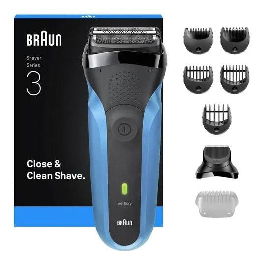Braun Elektrikli Sakal Şekillendirici ve Tıraş Makinesi 310BT Mat Siyah Islak ve Kuru Kullanım Özelliği ürün görseli 1