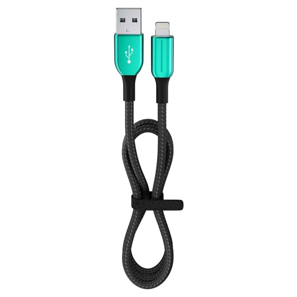 12 Watt 2.4A Usb-A To 1.2M Hızlı Kablosu Yeşil Fc35 ürün görseli 1