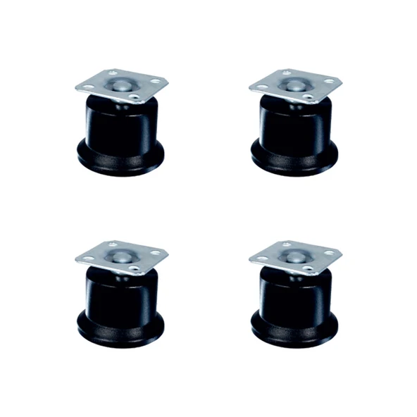 Bekleme Ayak Tablalı - 50Mm - Siyah Hks280 - 4 Adet ürün görseli 1