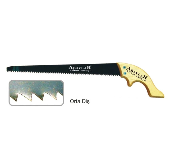 Abaylar Orta Bağ Testere 35 Cm - Ahşap Sap ürün görseli 1