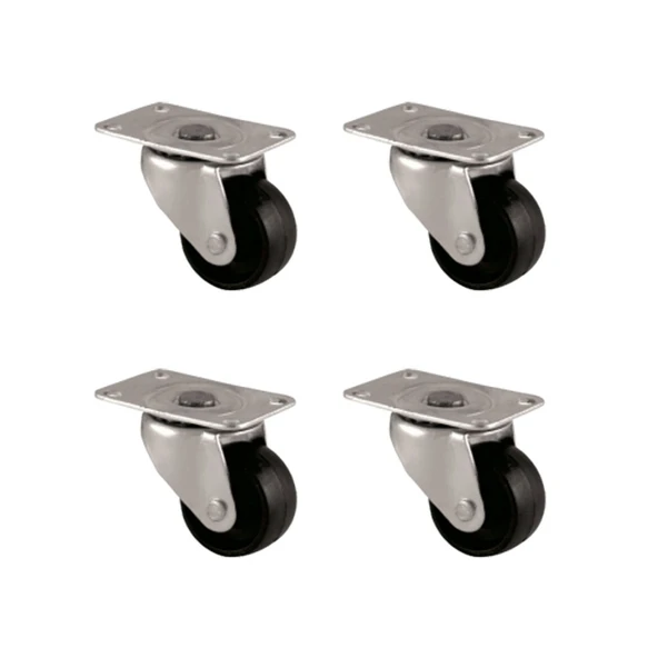 Furç Tablalı Bilyalı Teker - 32Mm - Siyah Hks233 - 4 Adet ürün görseli 1