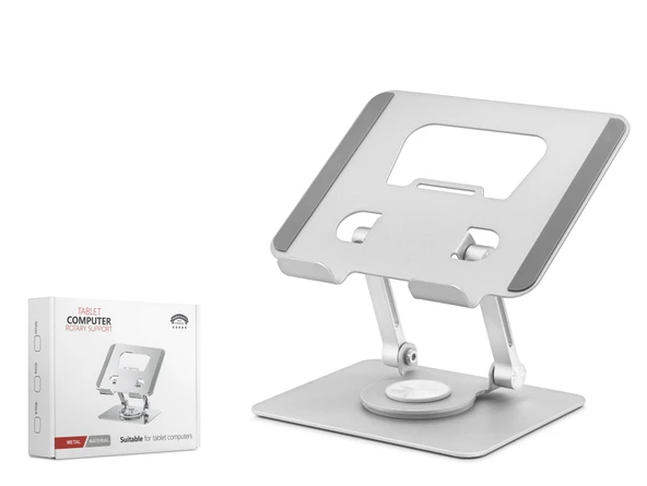 Metal 360 Derece Dönebilen Kompakt Tablet Laptop Standi - Silver Hdx8020 ürün görseli 1
