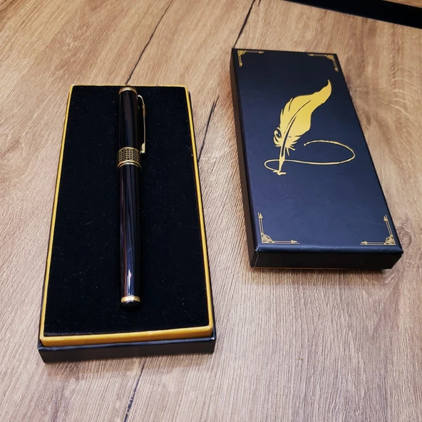 Siyah Desenli Metal Kalem ürün görseli 1