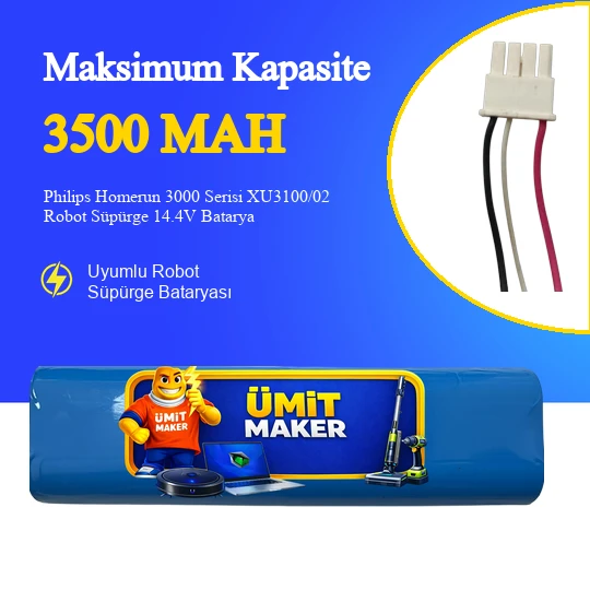 Philips Homerun 3000 Serisi XU3100/02 Robot Süpürge 3500 mAh Batarya ürün görseli 1