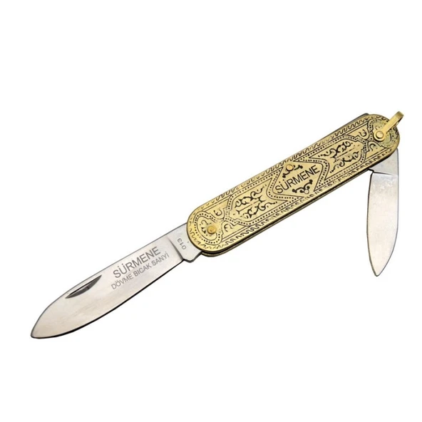 Metal Saplı Sürmene 013 Geleneksel Hediyelik Çakı 14 Cm ürün görseli 1