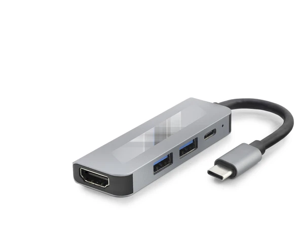 Type-C Hub Hdmi 4K Usb 3.0 Pd 4 Port Gri Hdx7840 ürün görseli 1