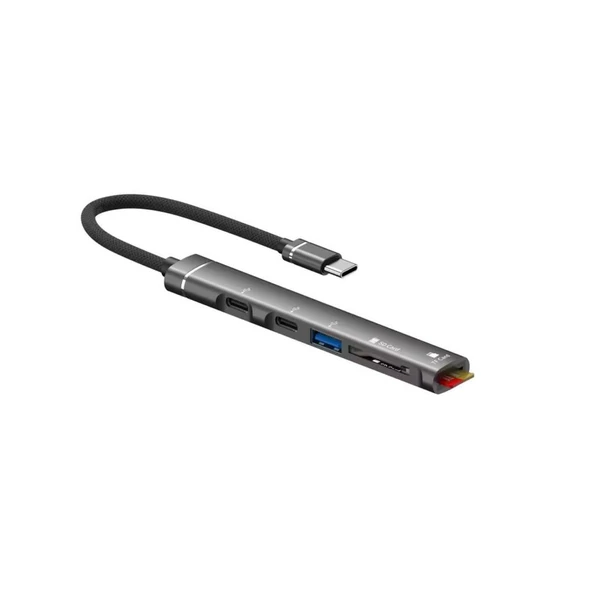Zr562 Type-C 5 İn 1 Usb Hub Card Reader ürün görseli 1