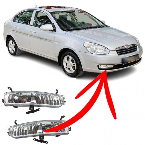 HYUNDAİ ACCENT ERA SİS FARI SAĞ+SOL SİS LAMBASI TAKIMI 20062011 ürün görseli 1
