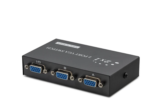 Vga Switch 54 Mhz 2 Giriş 1 Çikiş Butonlu Geçiş 2 Port Hdx1280 ürün görseli 1