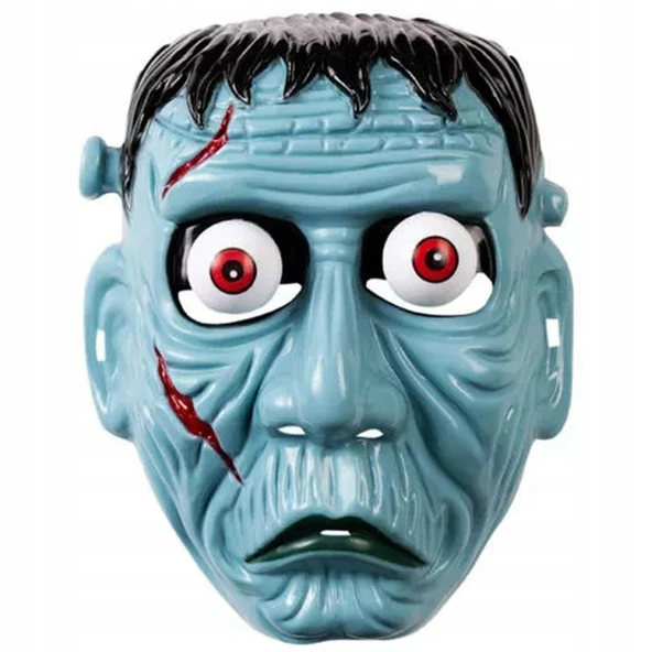 Frankenstein Temalı Sallanan Oynar Gözlü Maske ürün görseli 1