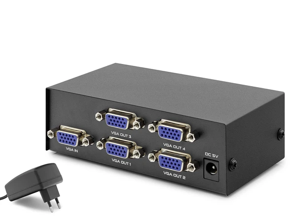 Vga Splitter 1 In 4 Out 200 Mhz - Siyah Hdx1278 ürün görseli 1