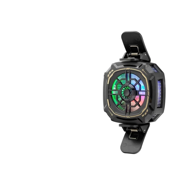 Telefon Buz Soğutucu Fan Mıknatıs Klips Rgb Siyah Hdx4381 ürün görseli 1