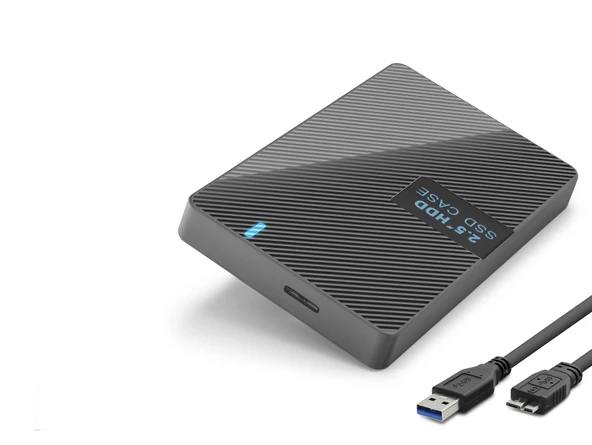 2.5 Sata Hdd/Ssd Harici Disk Kutusu Usb 3.0 Micro-B - Siyah Hdx1792 ürün görseli 1