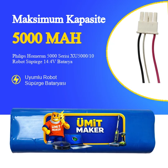 Philips Homerun 5000 Serisi XU5000/10 Robot Süpürge 5000 mAh Batarya ürün görseli 1