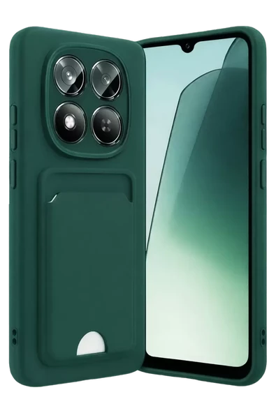 Newface Xiaomi Redmi Note 15 4G Kelvin Kartvizitli Silikon - Koyu Yeşil ürün görseli 1