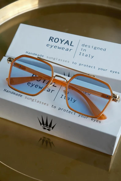 ROYAL EYEWEAR RE0039 Turuncu -Gold GÜNEŞ GÖZLÜĞÜ ürün görseli 1