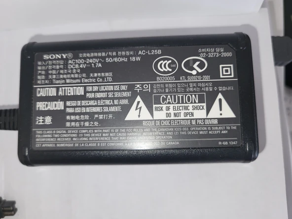 sony ac-L25b orjinal kamera adaptörü.. - Resim 2