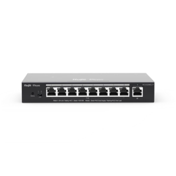 Ruijie Reyee RG-ES209GC-P 9 Port Gigabit ,8x Poe 120W Ruijie Colud Yönetilebilir Switch Metal Kasa ürün görseli 1