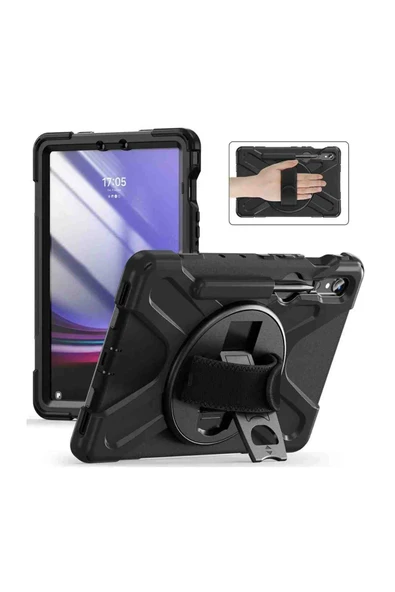 Galaxy Tab S9 11" - X710 Uyumlu Tam Koruma Defender Askılı 360° Dönebilir Standlı Zırh Tablet Kılıfı ürün görseli 1