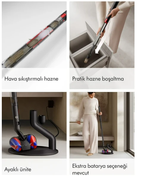 Dyson Pencilvac Fluffycones Kablosuz Süpürge Şarjl