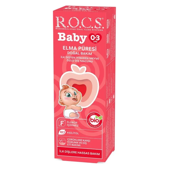 Rocs Baby 0-3 Yaş Elma Püresi Tadında Diş Macunu 45 gr ürün görseli 1