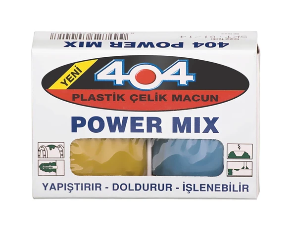 404 Power Mix 40 Gram - Plastik Çelik Macun Hamur Kaynak Yapıştırıcı (SUNFİX Muadili) ürün görseli 1