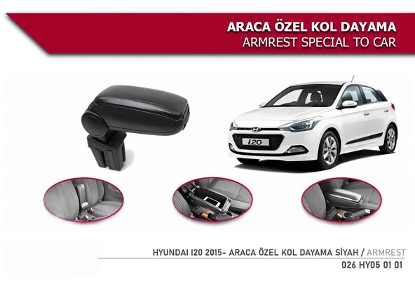 Hyundai İ20 2015- Model Araca Özel Kol Dayama Niken ürün görseli 1