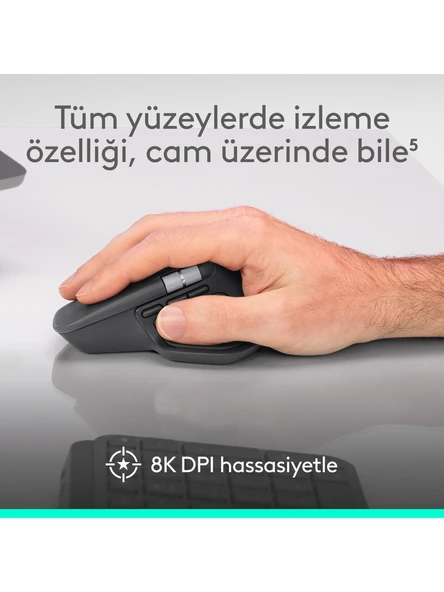 Logitech Mx Master 4 910-007562 Siyah Şarjlı Kablosuz Mouse - Resim 2