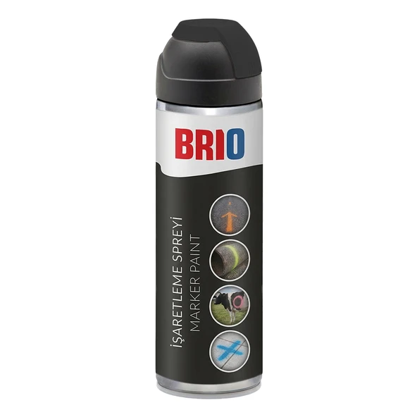 Brio İşaretleme Spreyi Endüstriyel 500 Ml Siyah ürün görseli 1