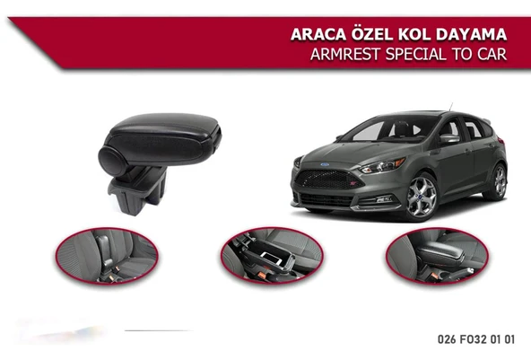 Ford Focus 3 2012-2015 Araca Özel Kol Dayama Niken ürün görseli 1