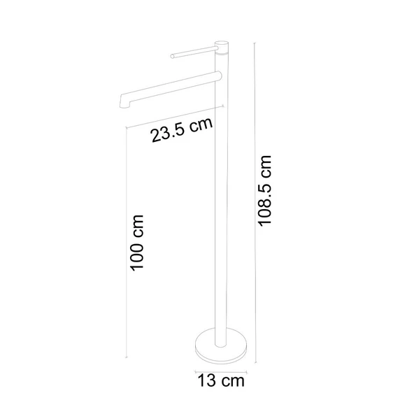 FJ-9211 Krom Ayaklı Lavabo Bataryası - Resim 2