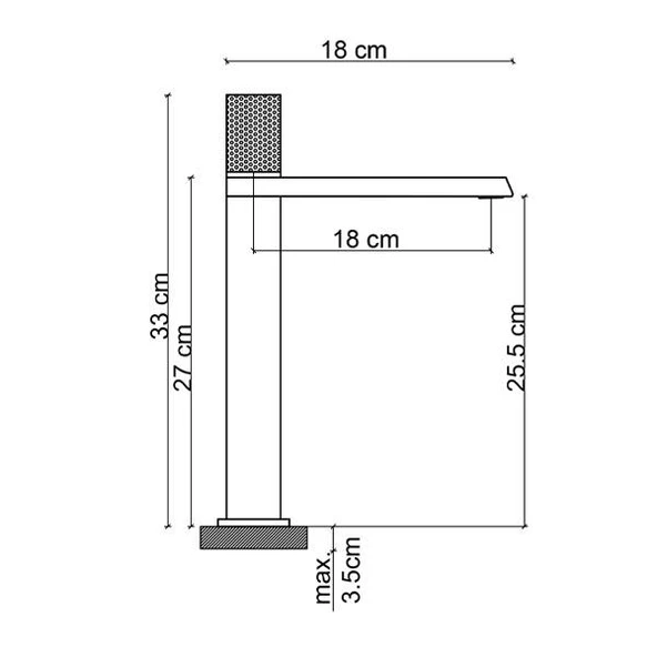 FK-9121 Krom Yüksek Lavabo Bataryası - Resim 2