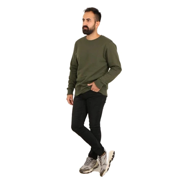Superfly Bisiklet Yaka Erkek Basic Sweatshirt SPF101222216032 - Resim 2